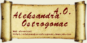 Aleksandra Ostrogonac vizit kartica